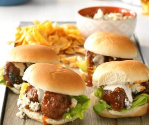 Honey Buffalo Meatball Sliders