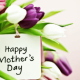 Happy Mothers Day tag on flowers