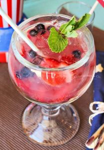 Red white & blue cocktail