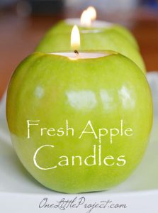 fresh apple candles