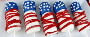 patriotic marshmallow dessert